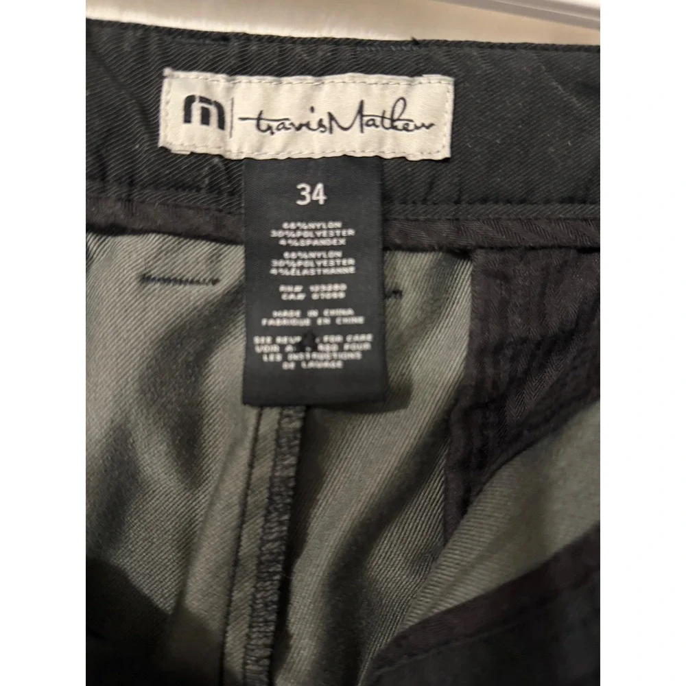 TravisMathew Mens‎ Black Performance Golf Pants Size 34 Stretch Trousers